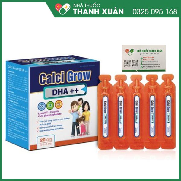 Calci Grow DHA ++ - Giúp bổ sung calci và các dưỡng chất cần thiết